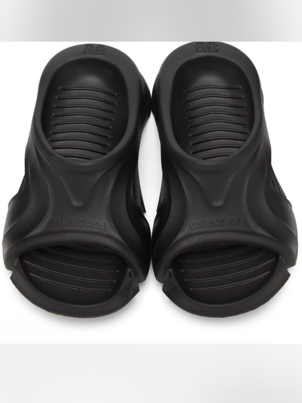 🔝 $525 Balenciaga Mold Foam Slide Sandals  Black US9/EUR39